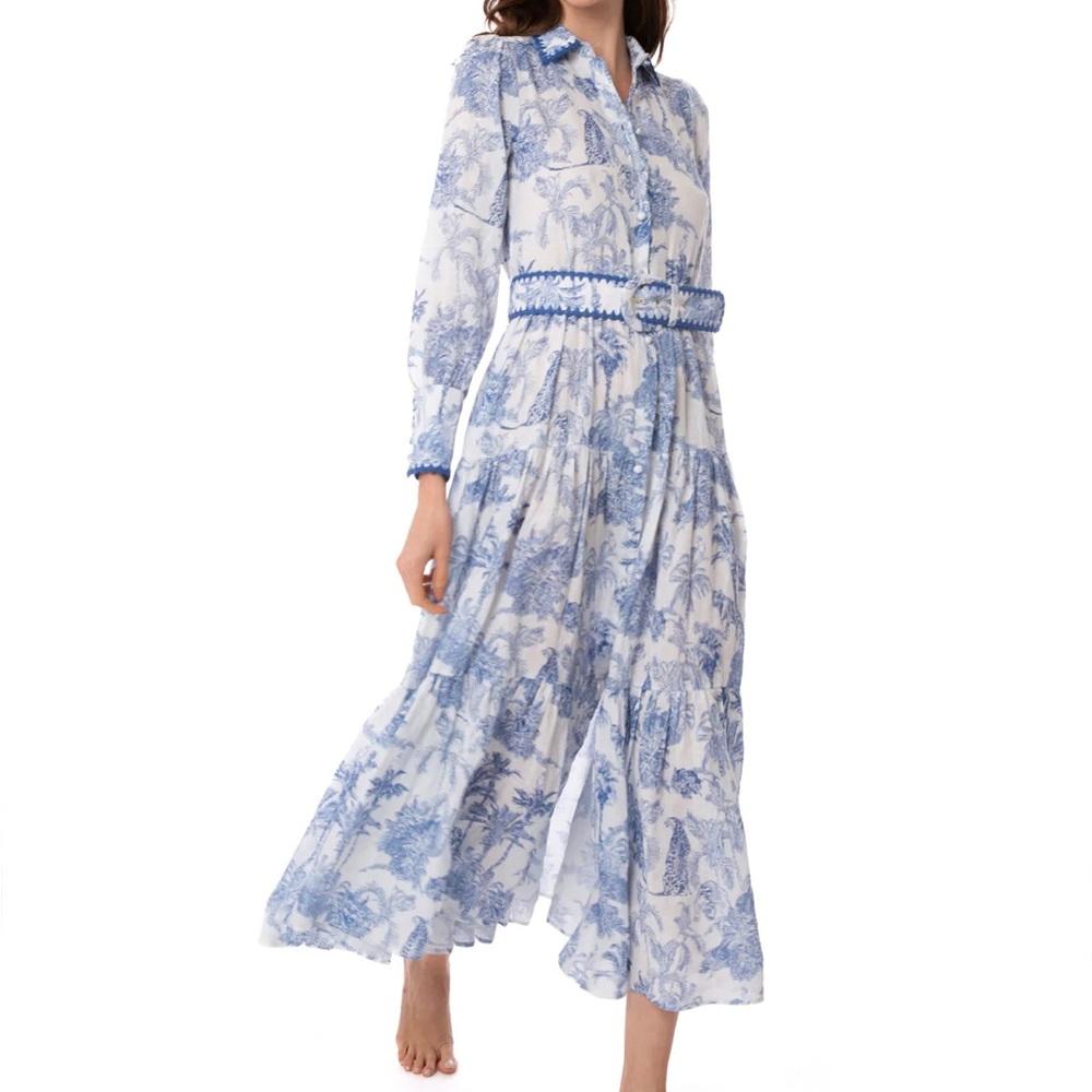 MC2 Saint Barth blue print dress with belt